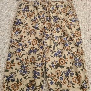 Lauren Brown Multi Color Floral Cropped 18W New w/out tags